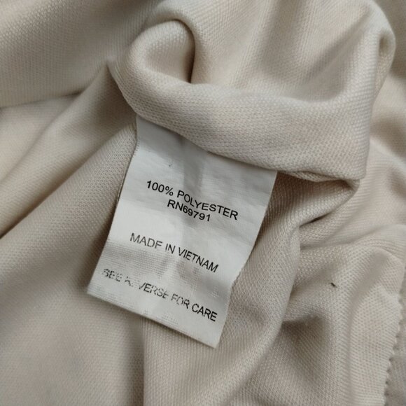 Rebecca Malone Womens 1X Champagne Polka Dot Balloon Plus Size Blouse - Picture 3 of 12